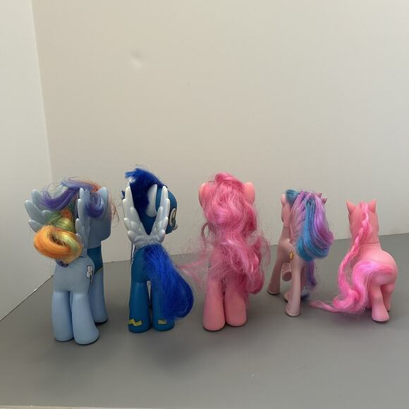 5 My Little Pony Brushable Mane Pinkie Rainbow Celestia Wonderbolt.... VTG READ - Picture 2 of 11